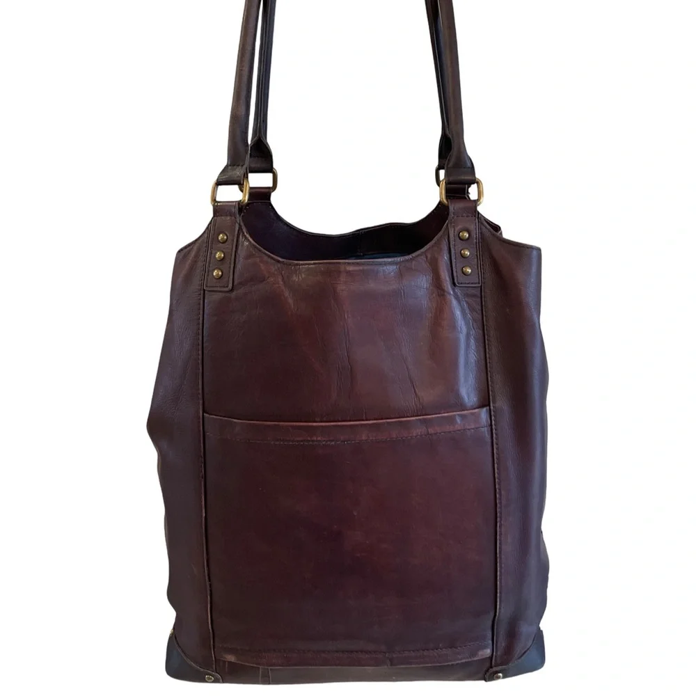 Solo New York Genuine Leather Laptop Tote Bag – Dark Brown